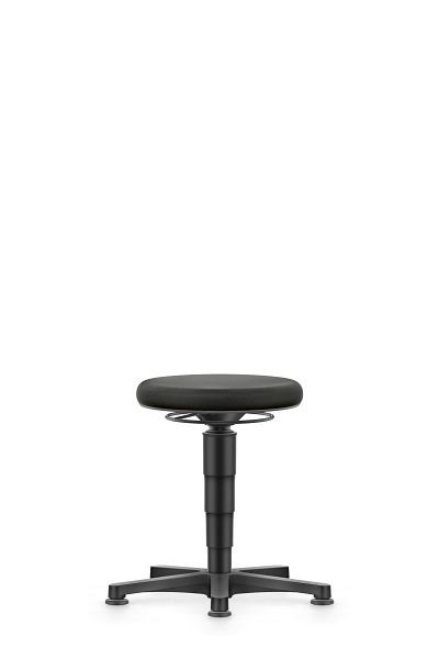 všestranná stolička bimos s klzákom, čierna látka, výška sedadla 450-650 mm, krúžok sivej farby, 9460-6801-3278