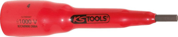 KS Tools 1/2" objímka bitov s ochrannou izoláciou pre skrutky s vnútorným šesťhranom, 5 mm, dĺžka 118 mm, 117.1162