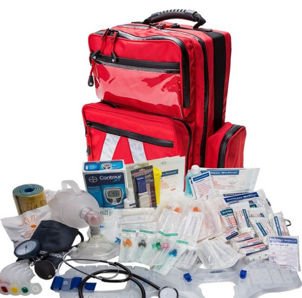 Záchranný batoh MBS Medizintechnik MBS Professional s náplňou DIN 13155 SAN, Professional Medtex červený, 13155-190132