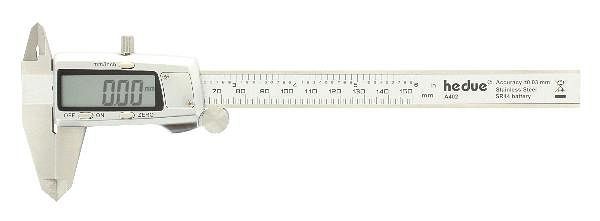 Digitálne posuvné meradlo hedue 150 mm nehrdzavejúca oceľ, A402