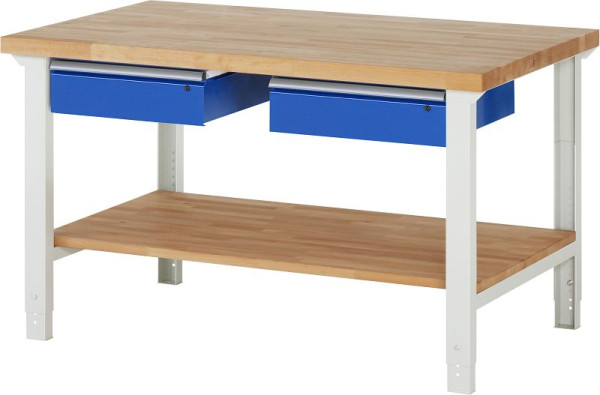 Pracovný stôl RAU séria 7000 - model 7002-7, Š1500 x H900 x V790-1140 mm, 03-7002A7-159B4H.11