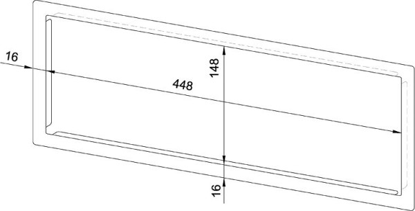 Wagner EWAR krycí rámček pre rozmery zariadenia 448x148, matný povrch, 768663