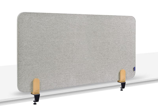 Legamaster ELEMENTS akustická stolová prepážka 60x120cm pokojne sivá vrátane 2 stolových svoriek, 7-209811
