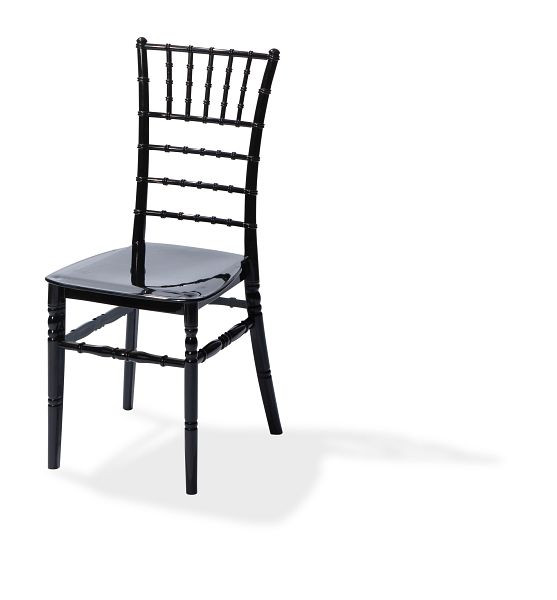 VEBA stohovacia stolička Tiffany čierna, polypropylén, 41x43x92cm (ŠxHxV), nerozbitná, 50410BL