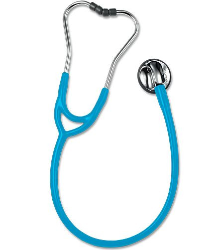ERKA stetoskop pre dospelých s mäkkými ušnými nástavcami, membránová strana (dual membrána), dvojkanálový tubus SENSITIVE, farba: svetlomodrá, 525.00025