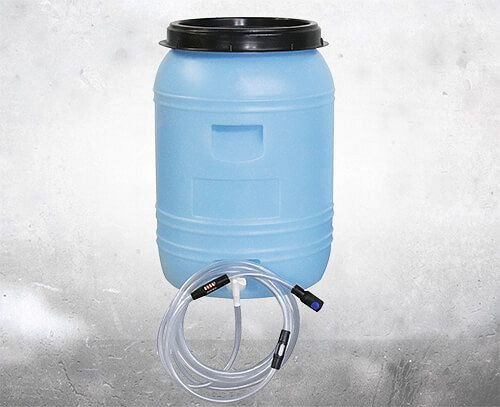 IBH nádrž na pádovú vodu 60 litrov, komplet s uzatváracím ventilom, indikátorom prietoku a rýchlospojkou s jemným filtrom, 259700001