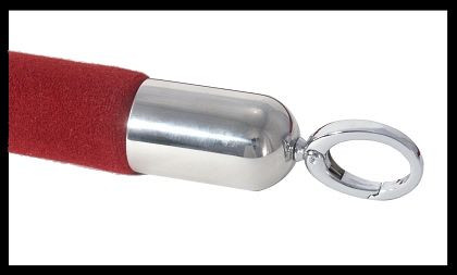 Vymedzovacie lano Contacto, červené, 250 cm s pochrómovaným kovaním, 1604/250