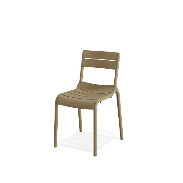 Stolička na terasu VEBA Calor, piesková, 49x55x82 cm, 50702
