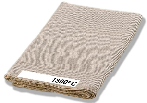 Materiál zváracej deky ELMAG silikátová tkanina, 900x1000 mm, do 1300°C obojstranne s vysokoteplotným náterom, 57280
