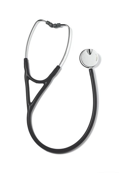 ERKA stetoskop pre dospelých s mäkkými ušnými nástavcami, membránová strana (dual membrána), dvojkanálový tubus klasický, farba: tmavo šedá, 570.00005