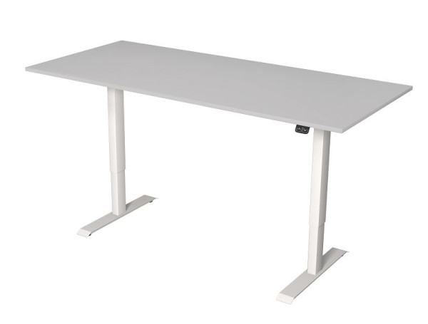 Sedací/stojací stôl Kerkmann Š 1800 x H 800 mm, elektricky výškovo nastaviteľný od 720-1200 mm, svetlosivý, 10360611