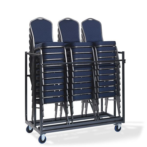 Stohovacia stolička VEBA na prepravný vozík, až pre 30 stohovacích stoličiek, 151x76x120cm (ŠxHxV), úprava kladivo, T91600