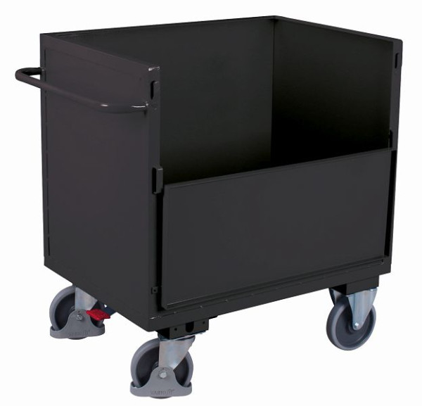 Plechový boxový vozík VARIOfit pevne zvarený, vonkajšie rozmery: 1 130 x 720 x 1 105 mm (ŠxHxV), sw-700.414/AG