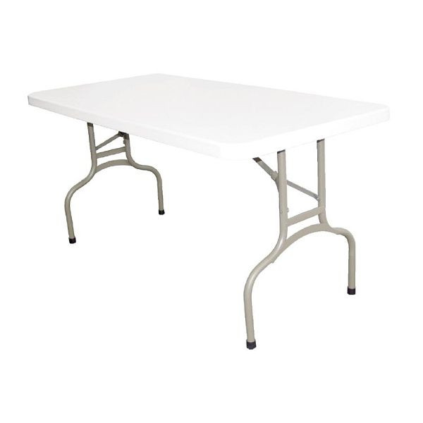 Bolero obdĺžnikový rozkladací stôl biely 152cm, U544