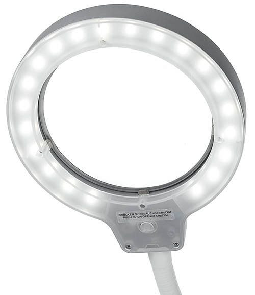 Bedrunka+Hirth LED-RLL Flex zväčšovacia lampa, vrátane skrutkovacej príruby, 5 dioptrií, 03.960.55