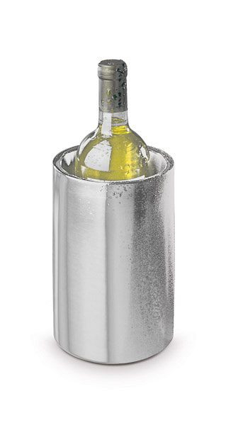 APS chladič fliaš, vonkajší Ø 12 cm, výška: 20 cm, nerez, matne leštený, vnútorný Ø 10 cm, dvojplášťový, pre fľaše 0,7 - 1,5 l, 36030