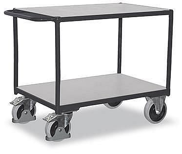 VARIOfit ťažký ESD stolový vozík s 2 ložnými plochami, vonkajšie rozmery: 1 040 x 500 x 880 mm (ŠxHxV), sw-500.562