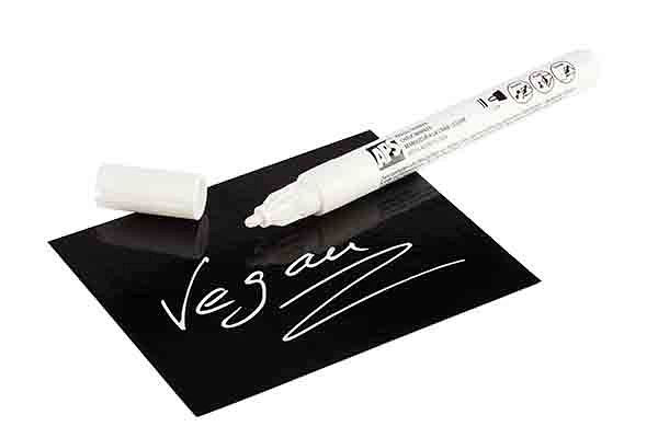 APS kriedové pero, Ø 1 cm, výška: 13 cm, šírka čiary: 2 mm, farba: biela, balenie: 2 kusy, 71490