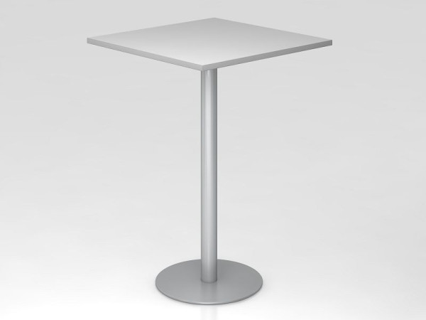 Hammerbacher barový stôl 80x80cm sivý/strieborný, rám: strieborný, VSTH88/5/S