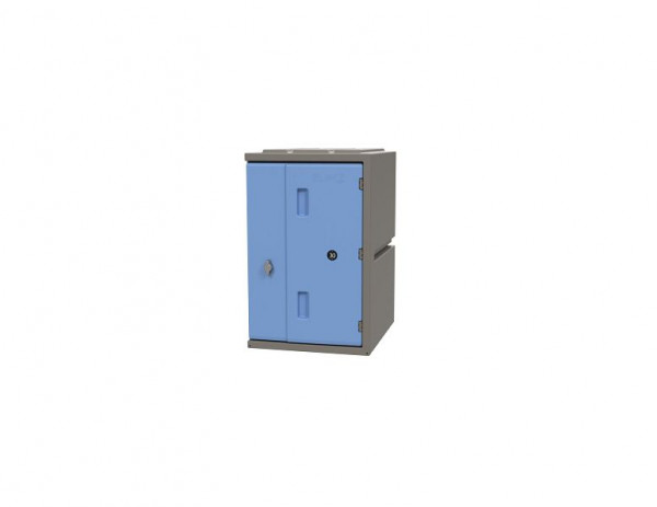 Lotz plastová skrinka 600 Plastová skrinka, výška: 600 mm, modré dvere, otočný uzáver, 221600-08