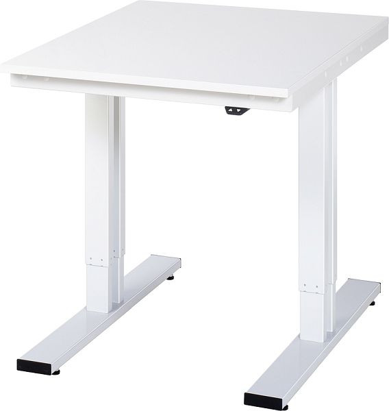 Pracovný stôl RAU série adlatus 300 (elektricky výškovo nastaviteľný), melamínová doska, 750x720-1120x1000 mm, 08-WT-075-100-M
