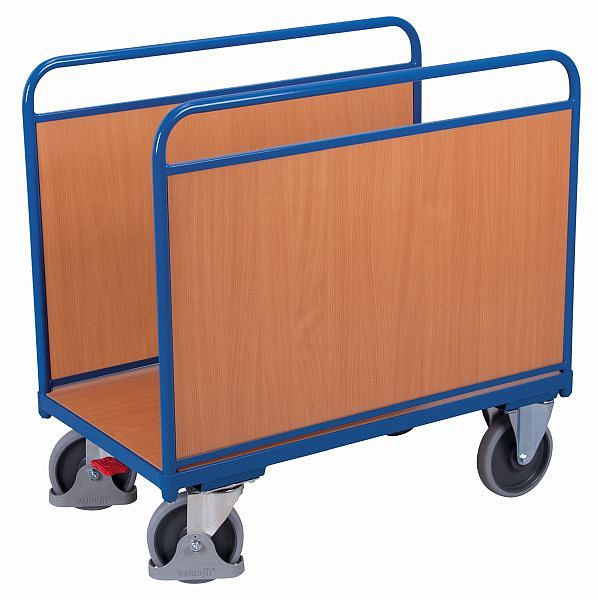 Postranný barový vozík VARIOfit s drevenými stenami, vonkajšie rozmery: 1 060 x 600 x 1 045 mm (ŠxHxV), sw-600,200