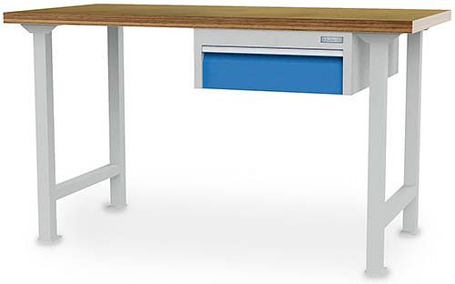 Bedrunka+Hirth radový pracovný stôl, so závesným zásuvkovým blokom a 1 zásuvkou, 2000 x 750 x 859 mm, 03.20.520.1VA