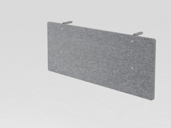 Zástena Hammerbacher, zvuková izolácia na stôl 120, šedá, vyrobená z akustického materiálu, trieda zvukovej izolácie C, VSIA12/5