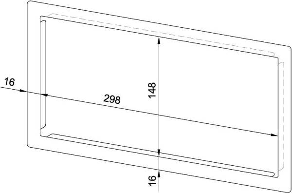Wagner EWAR krycí rámček pre rozmery zariadenia 298x148, matný povrch, 768658