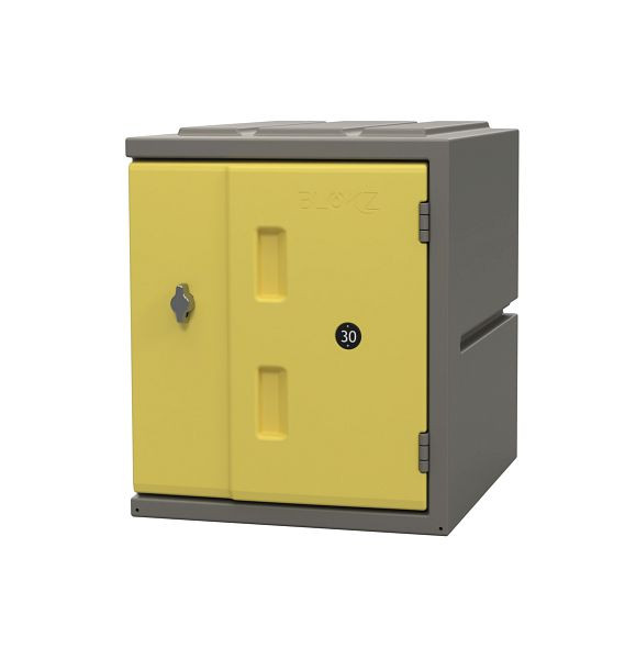 Lotz plastová skrinka 450 Plastová skrinka, výška: 450 mm, žlté dvere, otočný uzáver, 221450-05