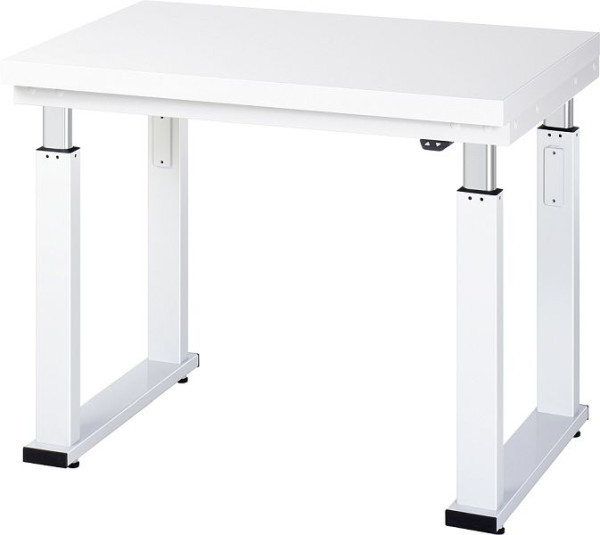 Pracovný stôl RAU séria adlatus 600 (elektricky výškovo nastaviteľný), pracovná doska s tvrdým laminátovým poťahom, 1000x740-1140x700 mm, 08-WB-100-070-H