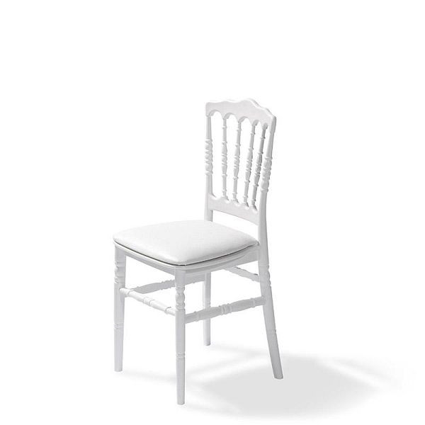 VEBA podsedák z umelej kože biela na stoličku Napoleon/Tiffany, 38,5x40x2,5cm (ŠxHxV), 50400CW