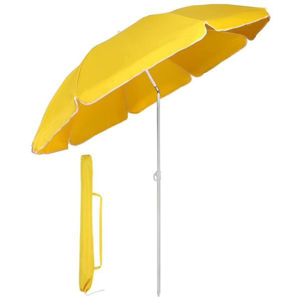 Sekey® 160 cm okrúhly slnečník, farba: žltá, 39916038