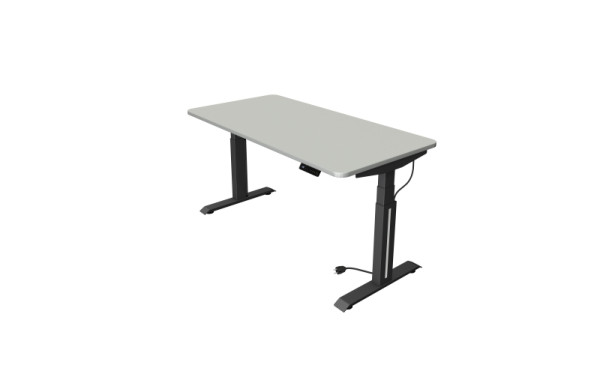 Sedací/stojací stôl Kerkmann Move Professional, Š 1600 x H 800 mm, elektricky výškovo nastaviteľný od 640-1290 mm, svetlosivý, 10070611