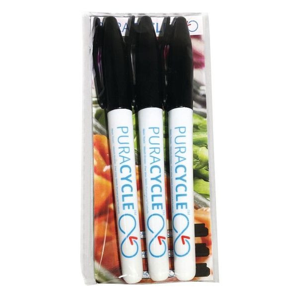 Puracycle Non-Toxic Permanent Markers Black 3-Pack, FB284