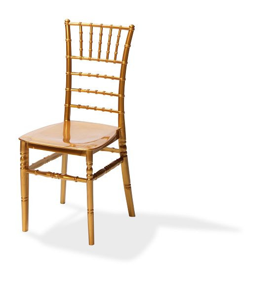VEBA stohovacia stolička Tiffany zlatá, polypropylén, 41x43x92cm (ŠxHxV), nerozbitná, 50410GL