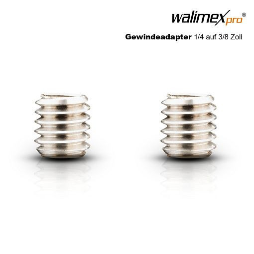 Walimex pro závitový adaptér 1/4 až 3/8 palcový vnútorný závit, 12377
