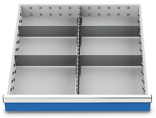 Bedrunka+Hirth zásuvkové vložky T736 R 24-24, pre výšku panelu 100/125 mm, 1 x MF 600 mm, 4 x TW 300 mm, 144BLH100