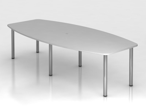 Hammerbacher konferenčný stolík 280cm/6 chrómových nôh sivý, súdkovitý, VKT28C/5/C
