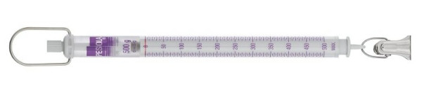 PESOLA pružinová váha 500g, dielka 5g, Light Line, fialová, so svorkou, 10500
