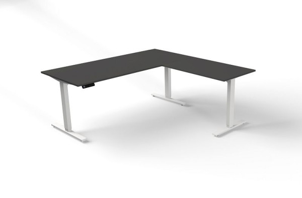 Sedací/stojací stôl Kerkmann Š 1800 x H 800 mm s prídavným prvkom, elektricky výškovo nastaviteľný od 720-1200 mm, Move 3, farba: antracit, 10382213
