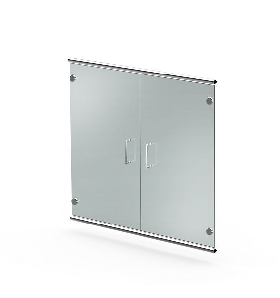 Vchodové dvere Kerkmann zo satinovaného skla ESG, 2 úrovne zakladačov, Artline, Š 750 x H 4 x V 680 mm, sklo, 13739382