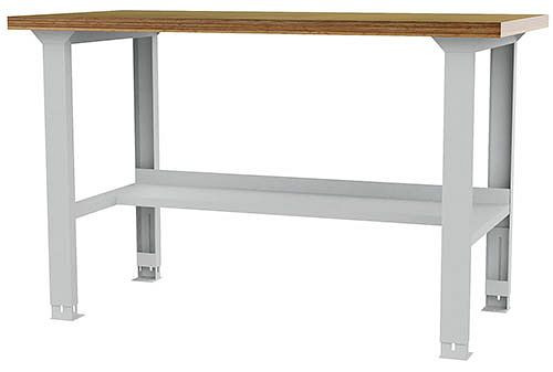 Bedrunka+Hirth radový pracovný stôl, šírka 2000 mm, výškovo nastaviteľný, s policou, 03.20.000.3A