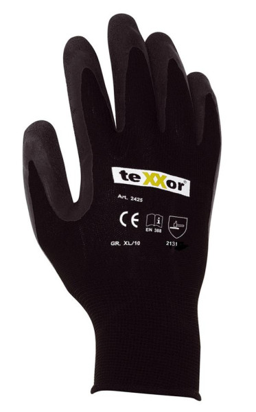 teXXor polyesterové pletené rukavice "LATEX COATED", veľkosť: 10, balenie: 120 párov, 2425-10