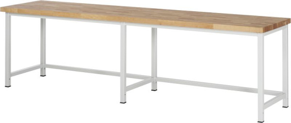 Pracovný stôl RAU séria 8000 - rámová konštrukcia (zváraný rám), 3000x840x700 mm, 03-8000-1-307B4S.12