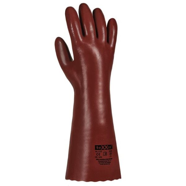 teXXor PVC rukavice "ČERVENÁ HNEDÁ", PU: 60 párov, 2172