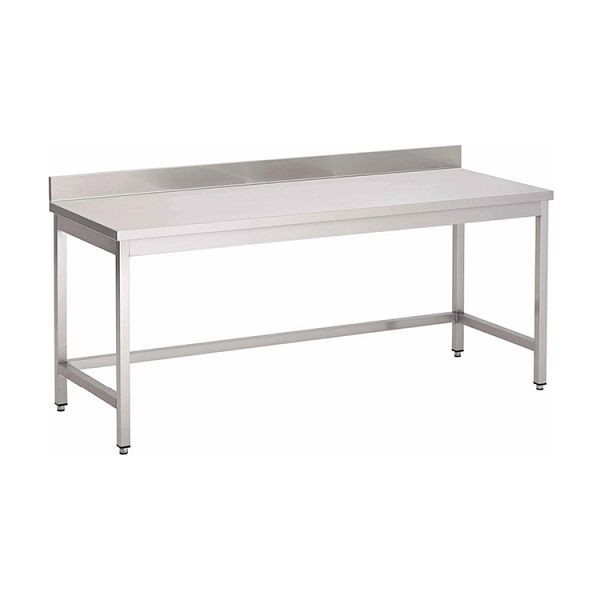 Gastro-Inox nerezový pracovný stôl AISI 430 so stojanom, 700x700x850mm, vystužený 18mm hrubou lakovanou drevotrieskou, 301.146