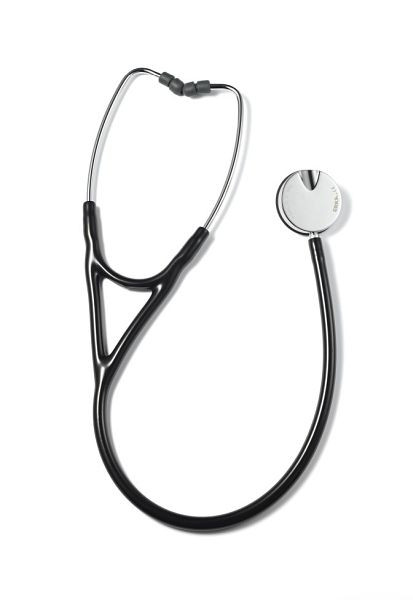 ERKA stetoskop pre dospelých s mäkkými ušnými nástavcami, membránová strana (dual membrána), dvojkanálový tubus klasický, farba: čierna, 570.00000
