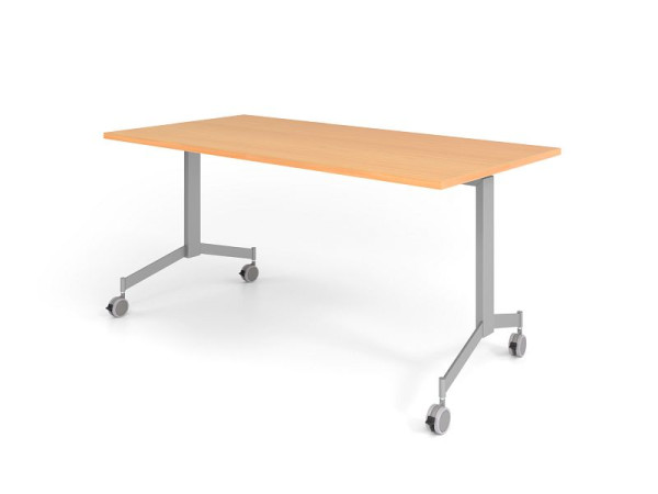 Hammerbacher mobilný skladací stôl 160x80cm, buk, stolová doska sklopná o 90°, VKF16/6/S