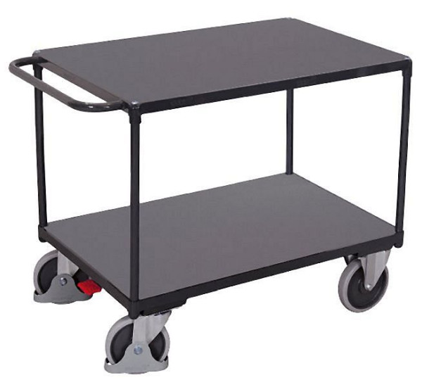 Ťažký stolový vozík VARIOfit s 2 ložnými plochami, RAL 7016, vonkajšie rozmery: 1 190 x 600 x 920 mm (ŠxHxV), sw-600.510/AG